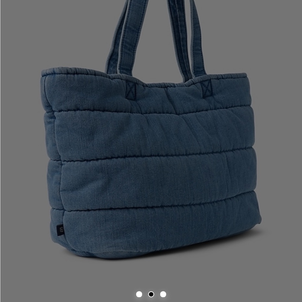 GAP Blue Quilted Tote Bag